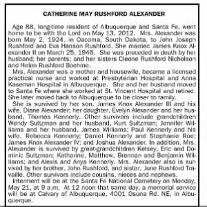 Catherine’s obituary
